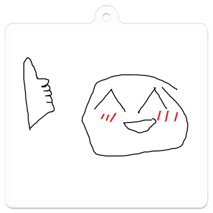 アクリルキーホルダー（コーティング） - 50 x 50 (mm)