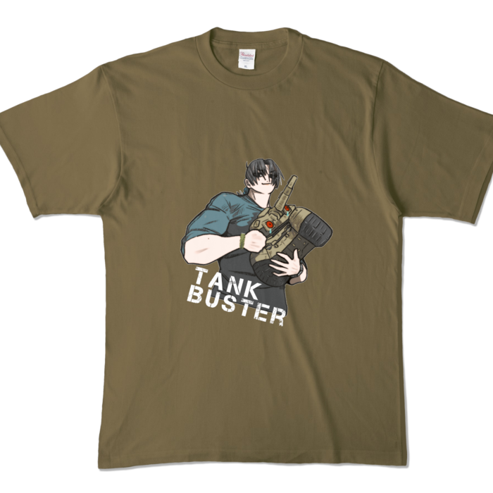 カラーTシャツ - XL - オリーブ (濃色)