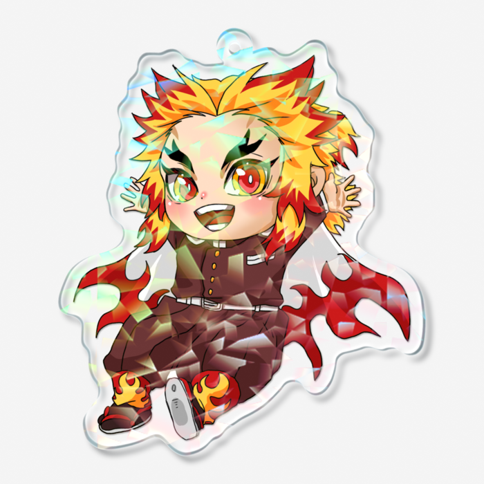 ホログラムアクリルキーホルダー - 70 × 70mm