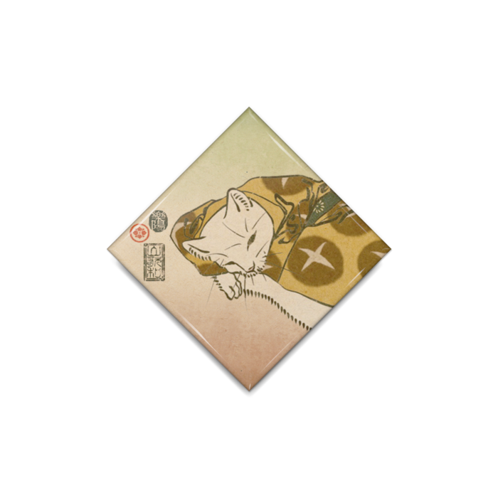 しいたけ 缶バッジ - ひし形