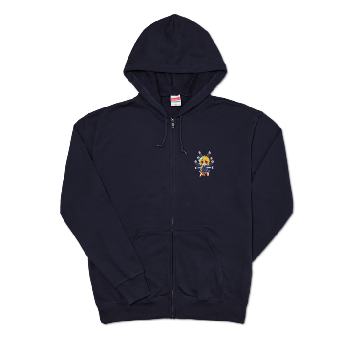 ジップパーカー - XL - ネイビー