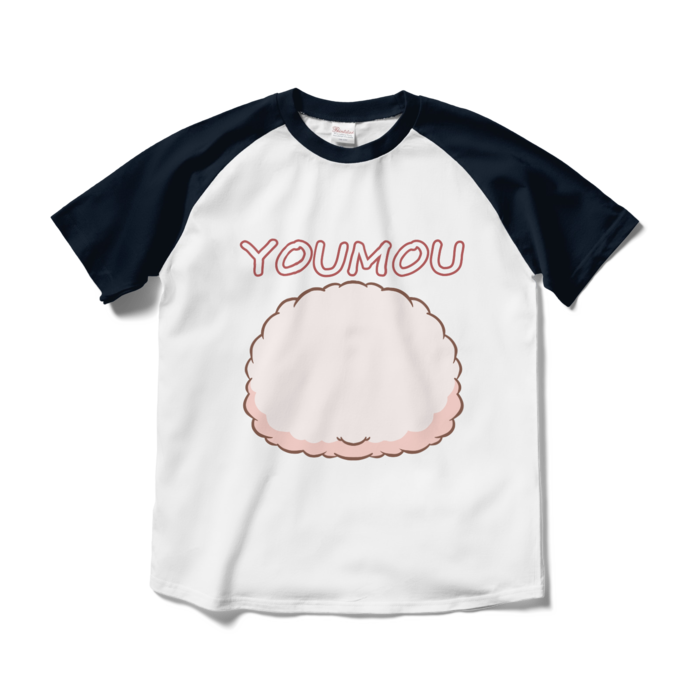 ラグランTシャツ - M - ホワイト×ネイビー