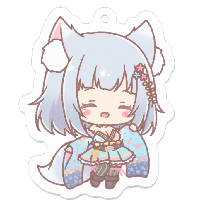 アクリルキーホルダー（コーティング） - 50 x 50 (mm)