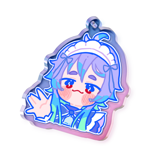 オーロラアクリルキーホルダー - 50 × 50mm