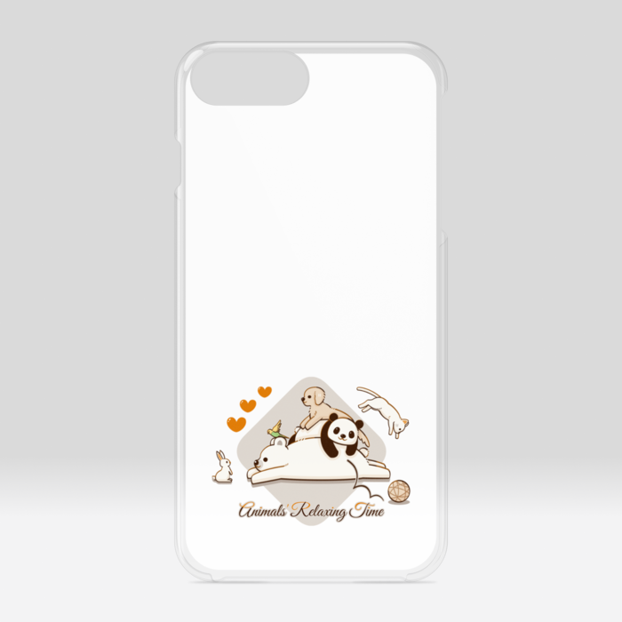 クリアiPhoneケース　白色　iPhone 6Plus / 7Plus / 8Plus