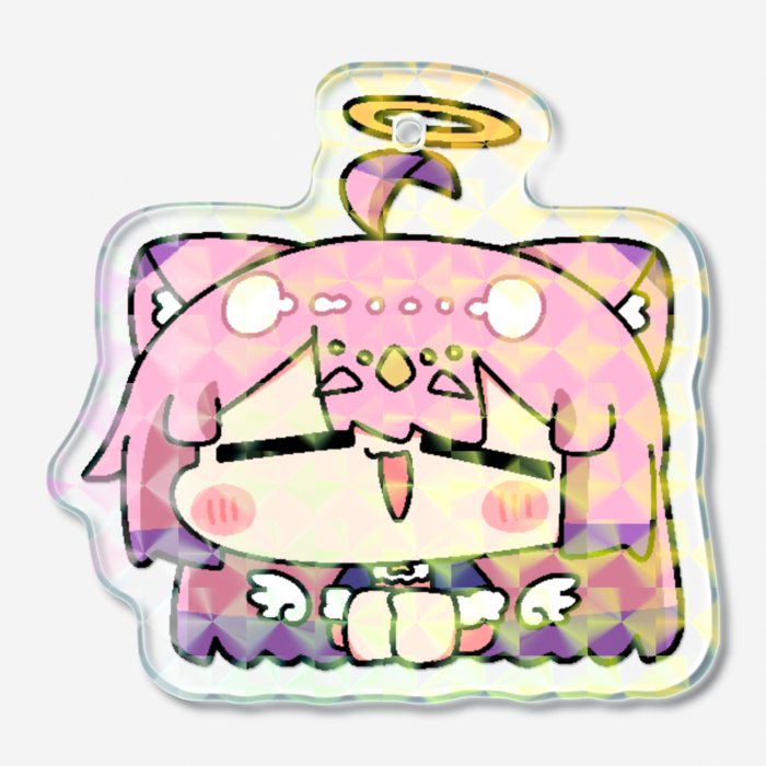 昇天ホログラムアクリルキーホルダー - 50 × 50mm