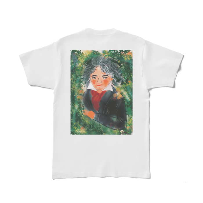 背面プリントTシャツ - L - 白