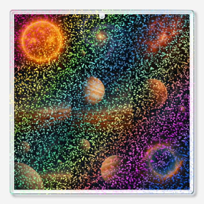 ホログラムアクリルキーホルダー - 100 × 100mm