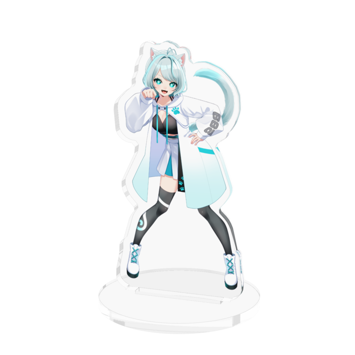 ねこたまｰ第二形態ｰアクリルフィギュア (S) - 70x70mm