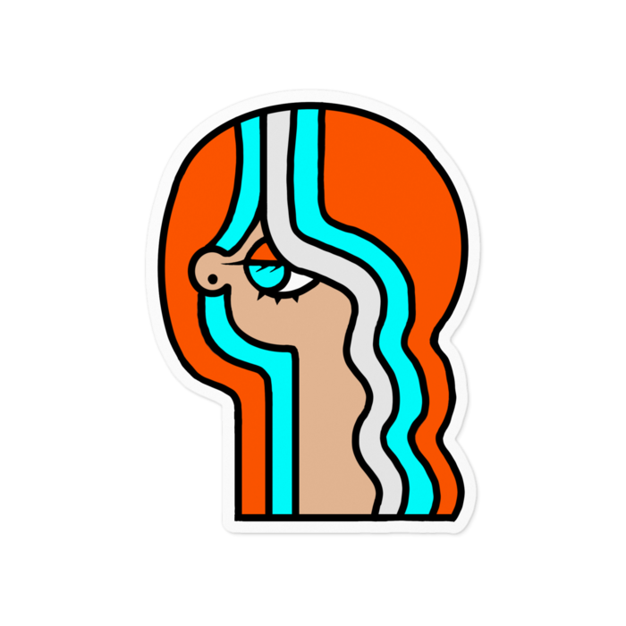 wavy hair girl (orange)