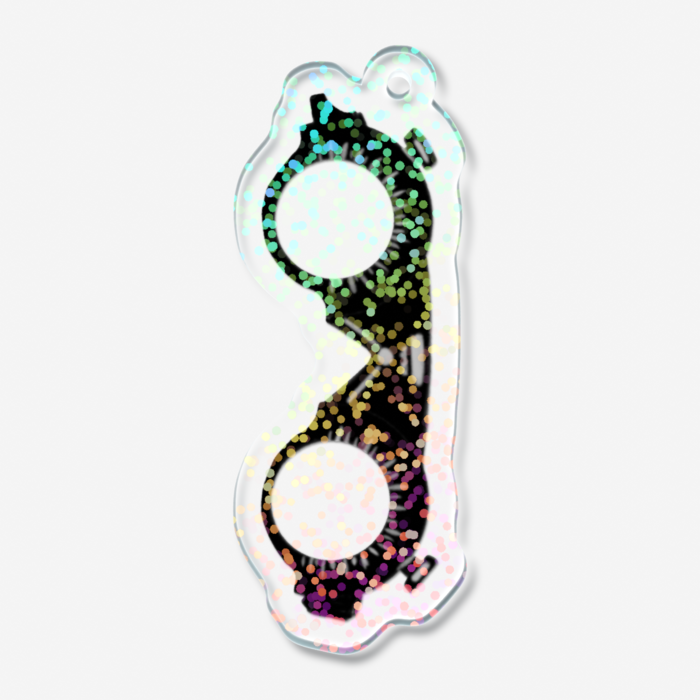 ホログラムアクリルキーホルダー - 50 × 50mm
