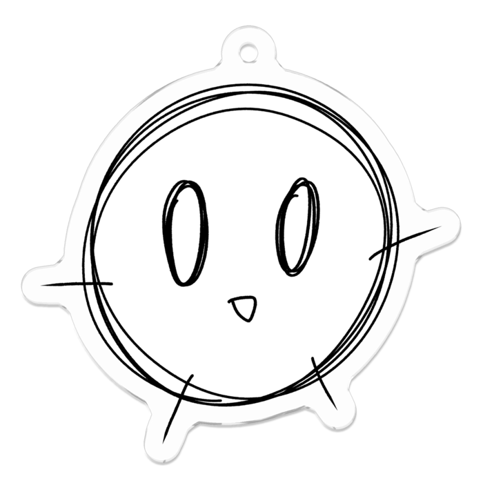 アクリルキーホルダー（コーティング） - 50 x 50 (mm)