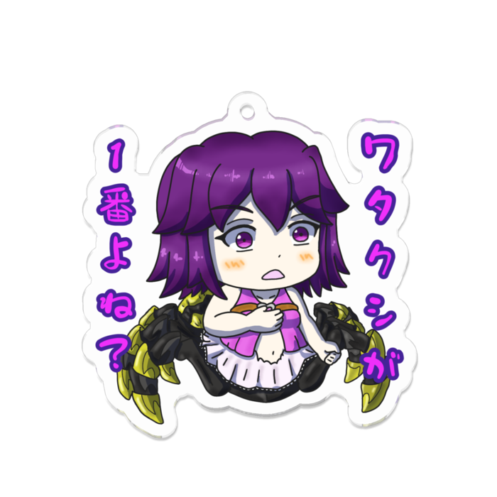 アクリルキーホルダー 線画縁取り- 70 x 70 (mm)