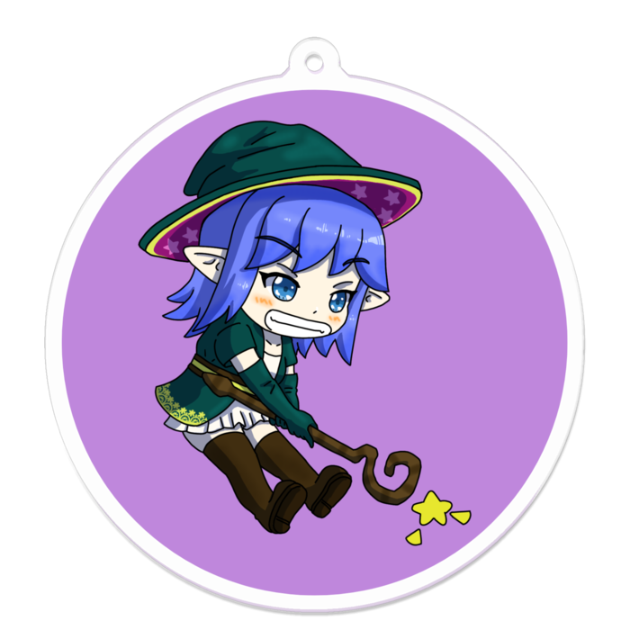 アクリルキーホルダー 円形縁取り- 70 x 70 (mm)