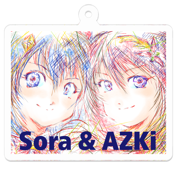 アクリルキーホルダー - 50 x 50 (mm)