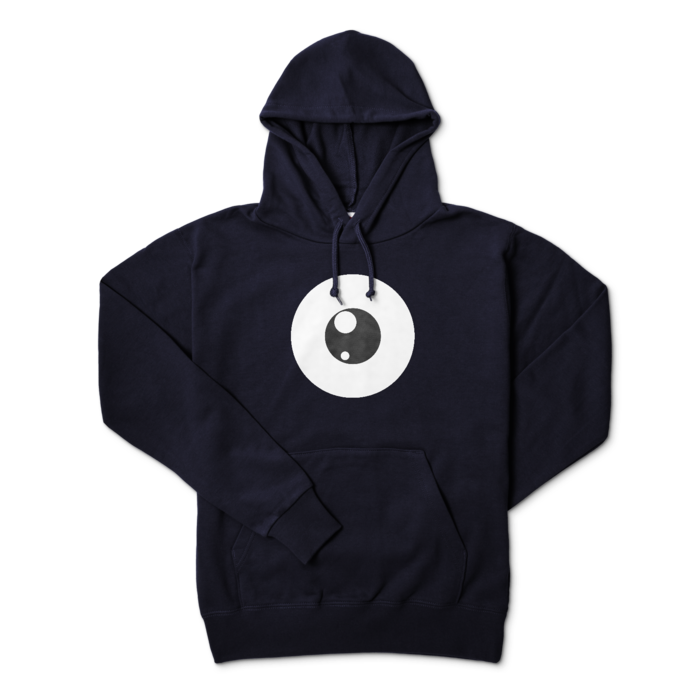 めだまパーカー - L - ネイビー