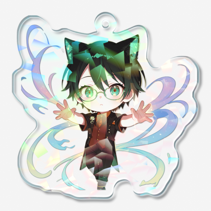 ホログラムアクリルキーホルダー - 50 × 50mm