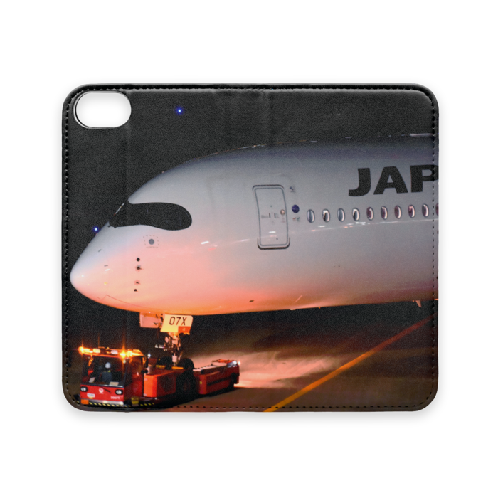 JAL日本航空 A-350 手帳型スマホケース -iphone8/7/SE2-ストラップ穴無し