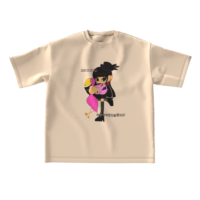 〜桜木谷妃里生誕祭2025〜 Tシャツ(サンドベージュ.ver) - L -