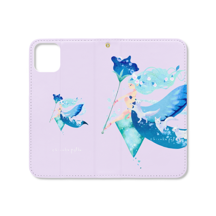 手帳型iPhoneケース（ベルトなし） - iPhone 11 - ストラップ穴 あり