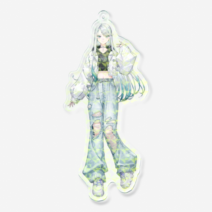 ホログラムアクリルキーホルダー（モザイク）- 100 × 100mm