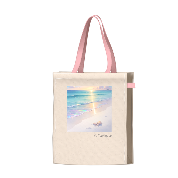 ツートンカラーバッグ - ピンク - W34 × H41 × D14cm