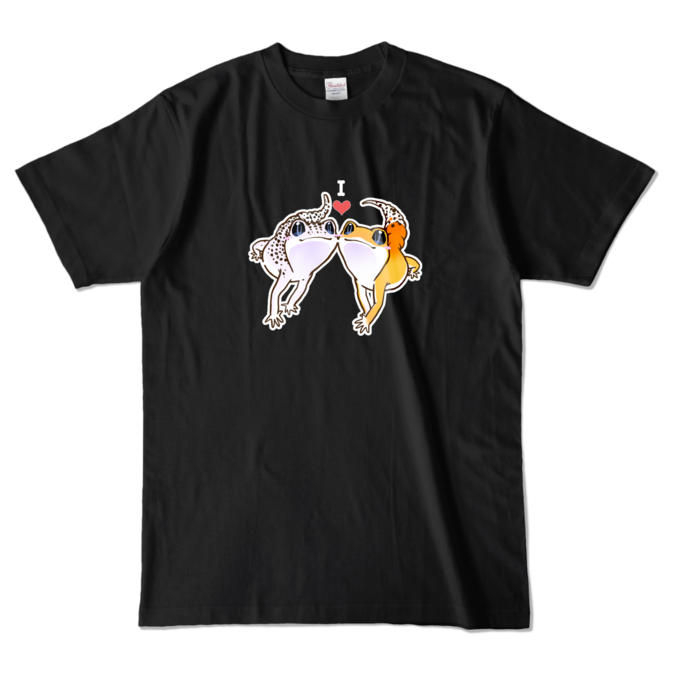 レオパTシャツ(スーパーマックスノー&タンジェリン L)