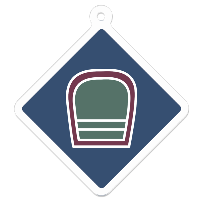 アクリルキーホルダー(コーティング) - 50 x 50 (mm)