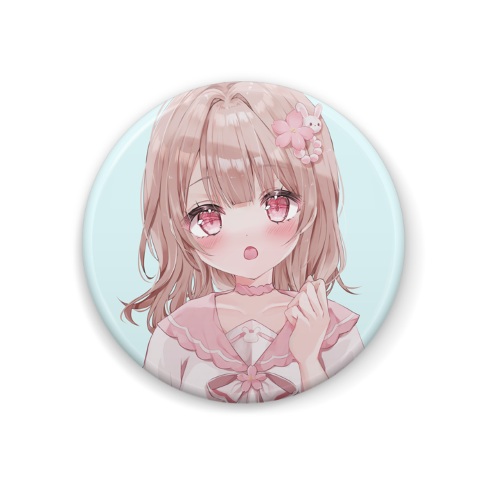 ななぽこ缶バッジ(アイコン画像:驚)44mm