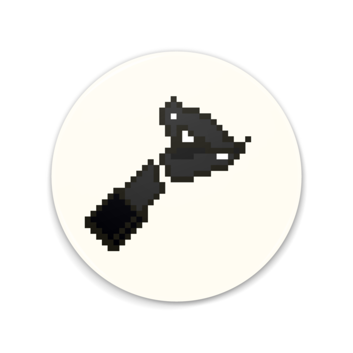 「あなたのリップカラーは何色？」（黒色）缶ミラー - 75mm