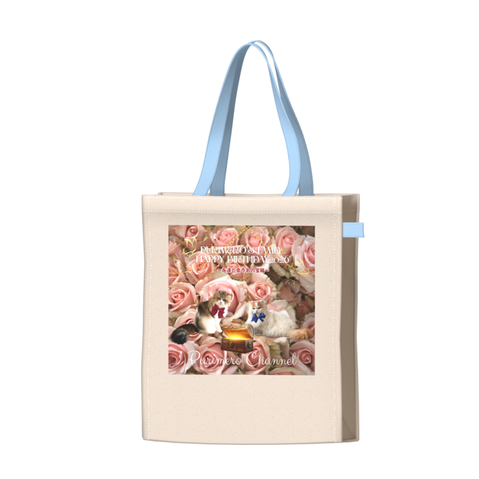 ツートンカラーバッグ - ブルー - W34 × H41 × D14cm