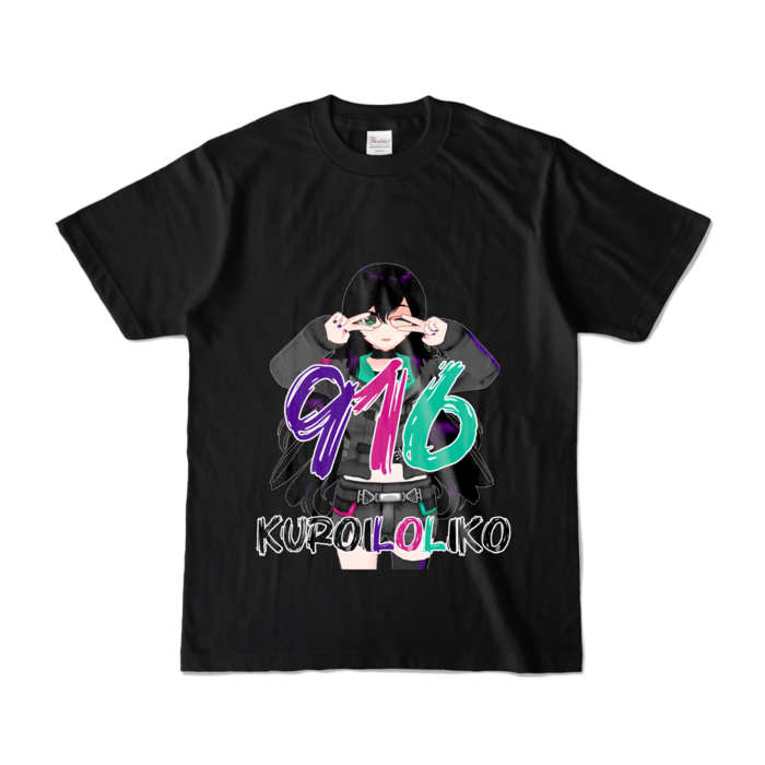 916TシャツカラーTシャツ - S - ブラック (濃色)