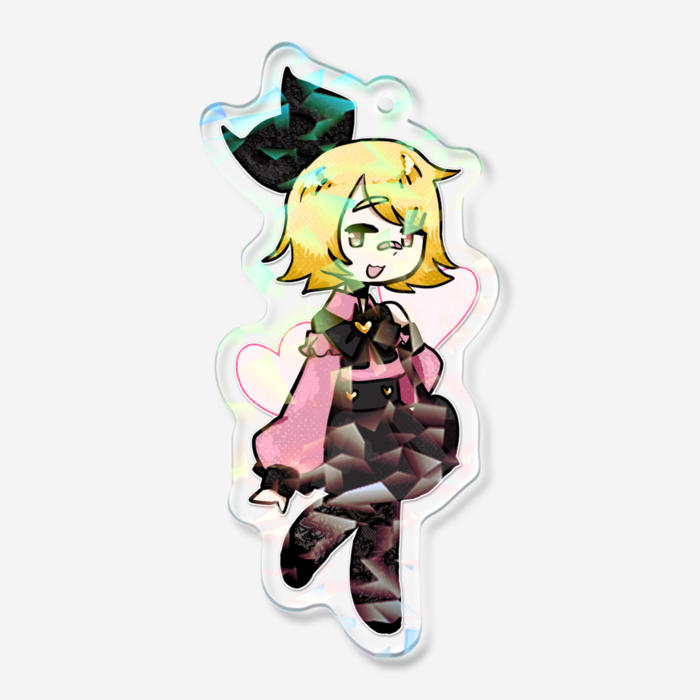 ホログラムアクリルキーホルダー - 70 × 70mm