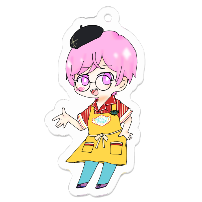 アクリルキーホルダー（コーティング） - 50 x 50 (mm)