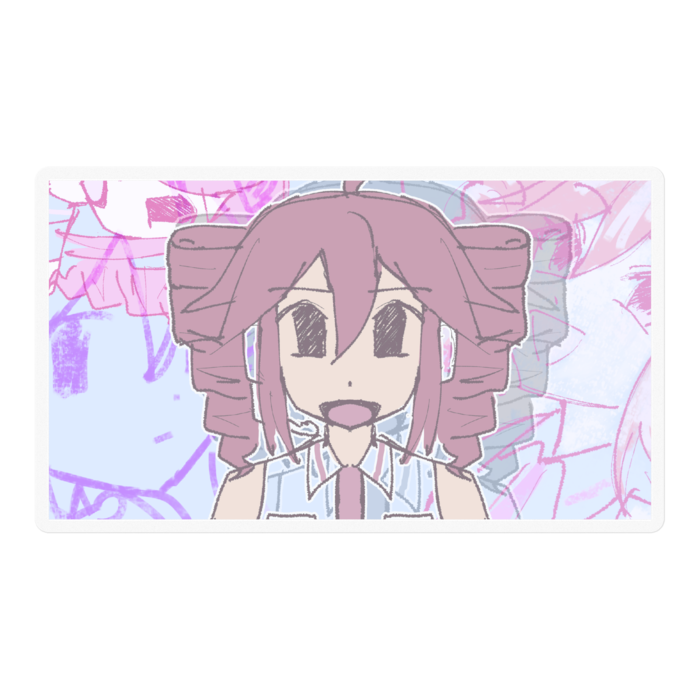クリア　ステッカー - 100 x 100 (mm)