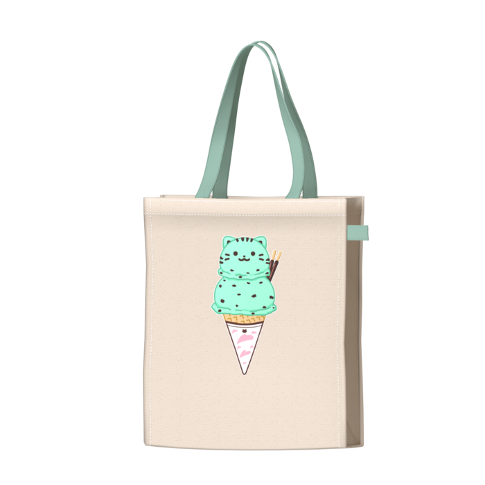 ツートンカラーバッグ - グリーン - W34 × H41 × D14cm