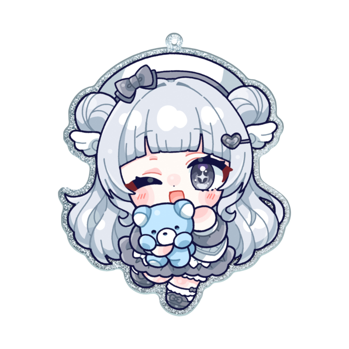 ラメアクリルキーホルダー - 100 × 100mm