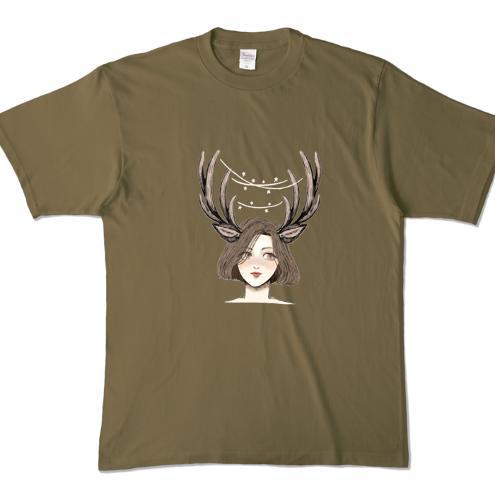 カラーTシャツ - XL - オリーブ (濃色)