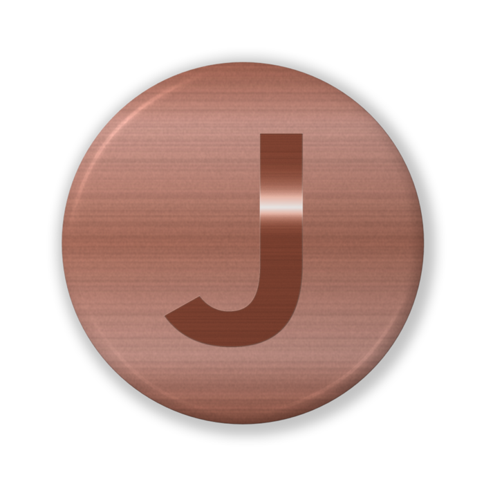 【J(ジェイ)】〈ブロンズグラフィック〉缶バッジ- 32mm