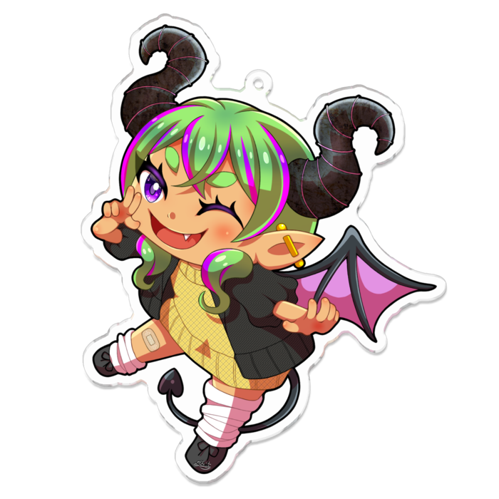 アクキー【悪魔ちゃん】 - 100 x 100 (mm)