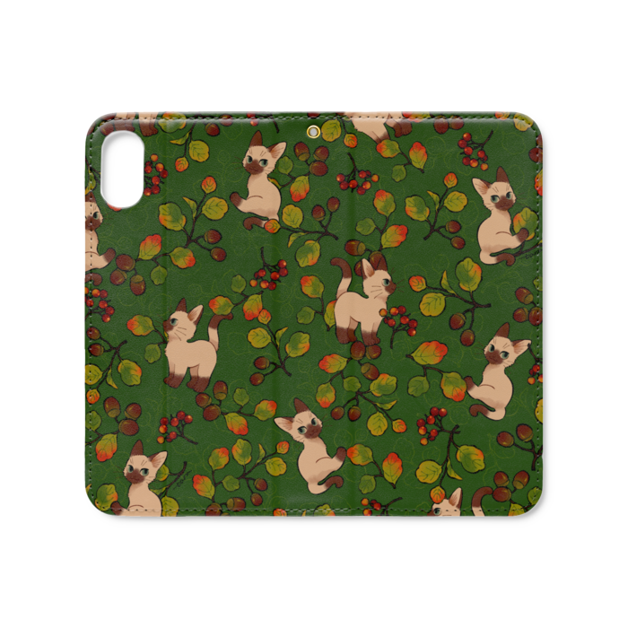 手帳型iPhoneケース（ベルトなし） - iPhone XS / X - ストラップ穴 あり