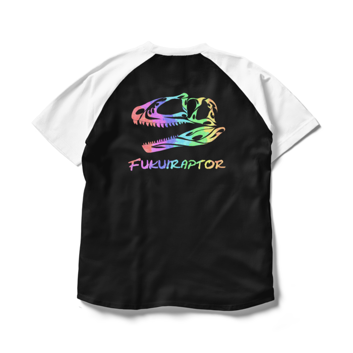 ラグランTシャツ - L - ブラック×ホワイト