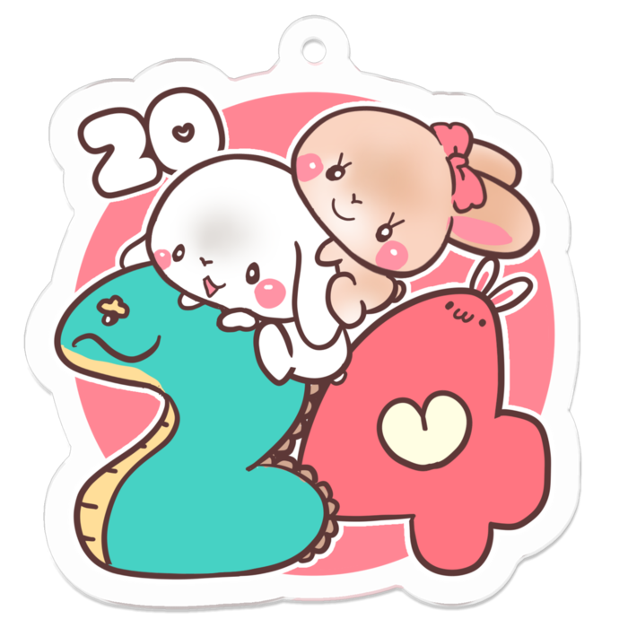 アクリルキーホルダー - 50 x 50 (mm)