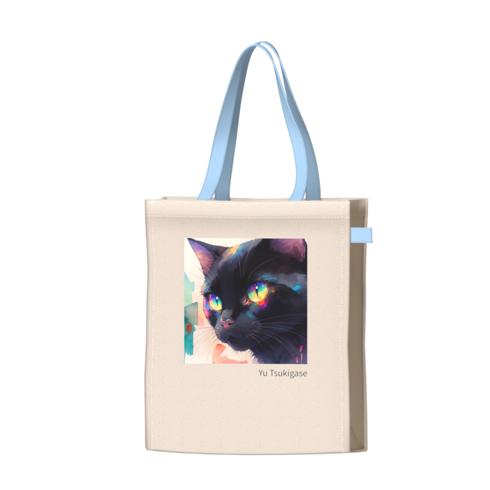 ツートンカラーバッグ - ブルー - W34 × H41 × D14cm