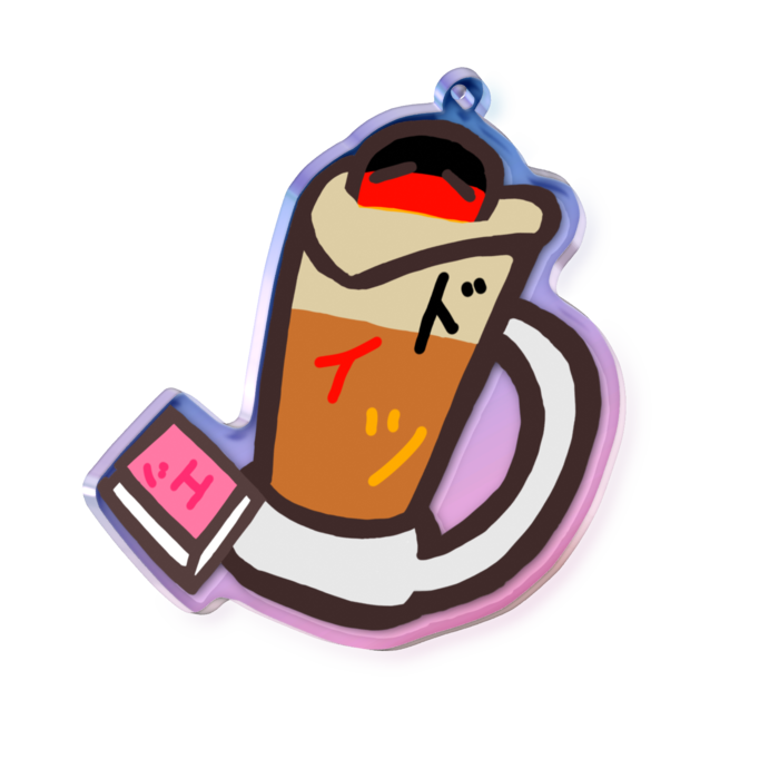 オーロラアクリルキーホルダー - 70 × 70mm
