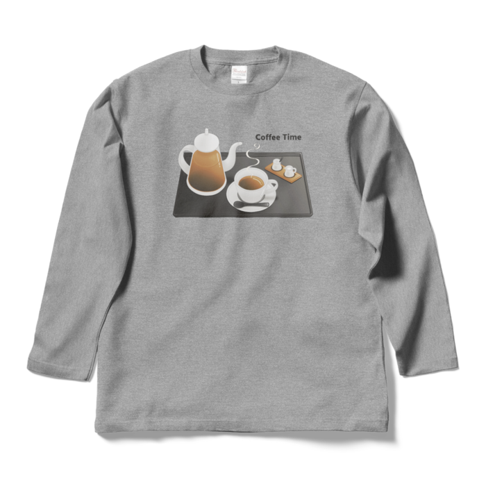 ロングスリーブTシャツ　灰色　L