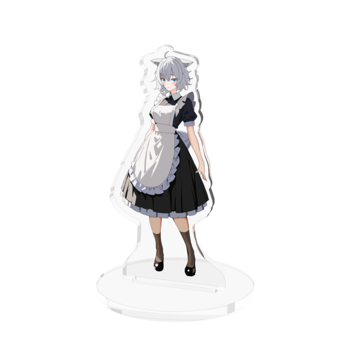 メイド服コイヌ　アクリルフィギュア（中） 台座柄無し