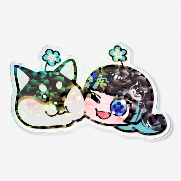 ホログラムアクリルキーホルダー - 100 × 100mm