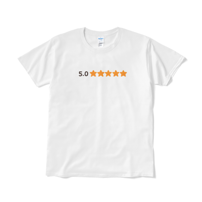 評価 星５Tシャツ - L - ホワイト