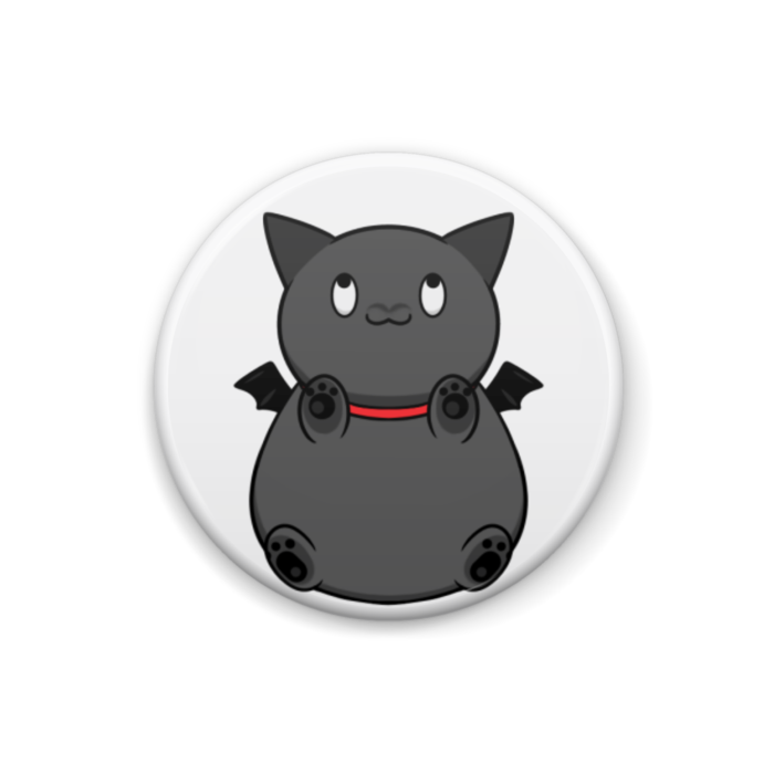 黒眷属の缶バッチ あひぃ!version